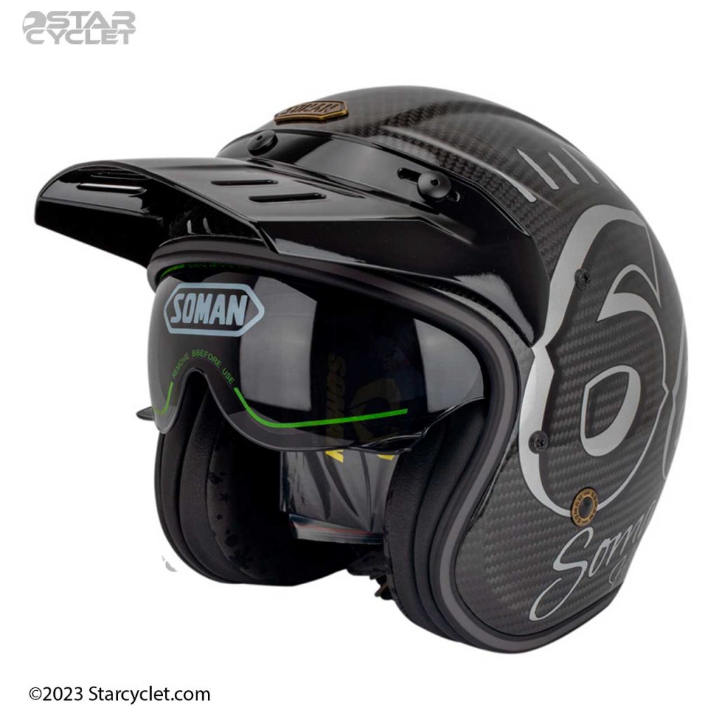 خرید کلاه کاسکت وسپایی SOMAN مدل CR66 GREY