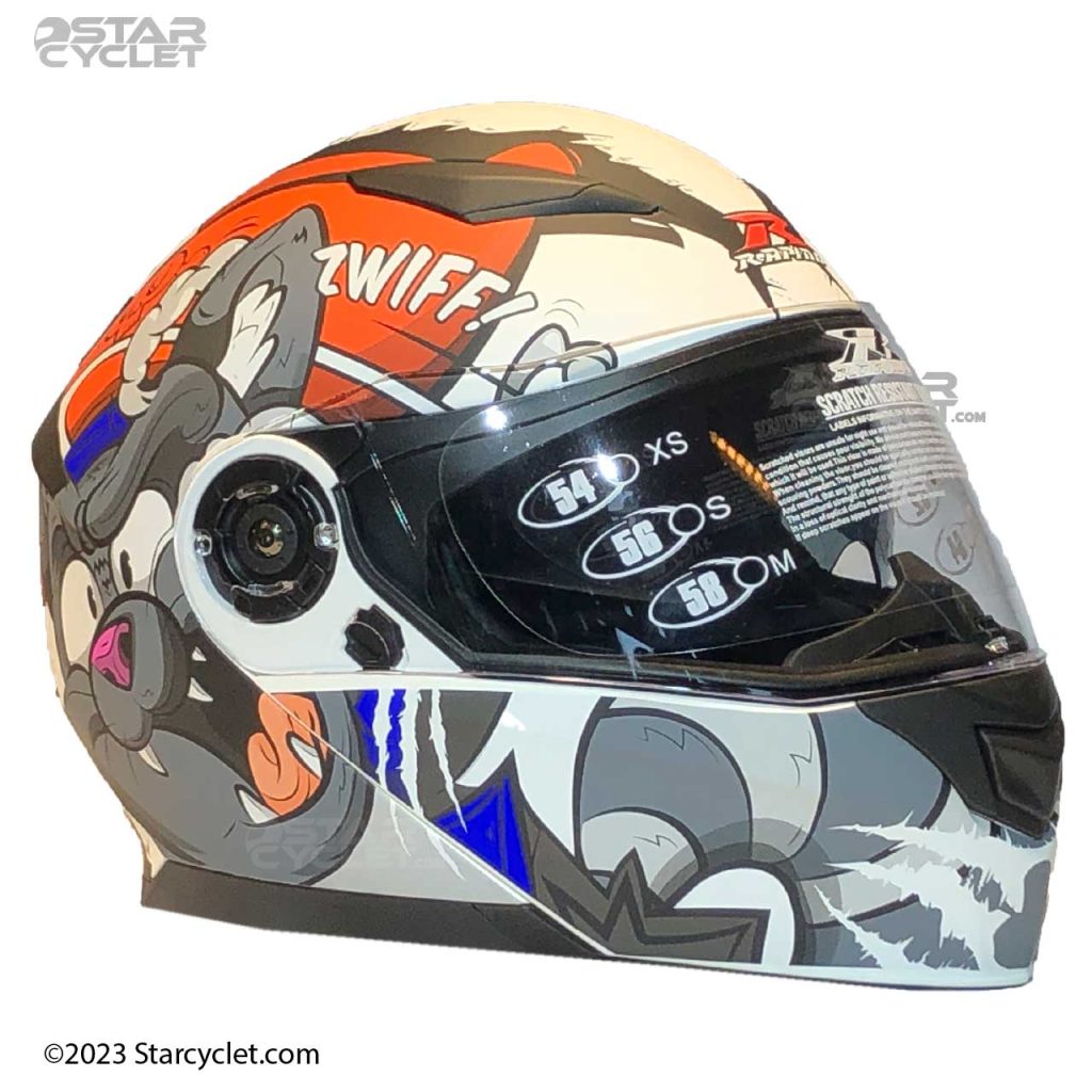 کلاه کاسکت فک متحرک راپیدو مدل 950 STICKER-ORANGE