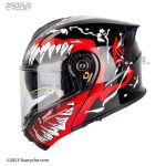کلاه کاسکت فک متحرک سومان 965 مدل VENOM-RED