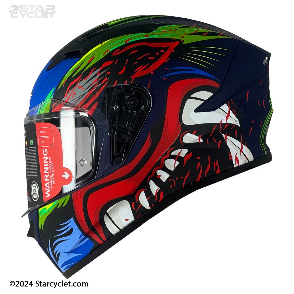 کلاه کاسکت فک ثابت SMK استلار مدل ANIMAL (MA538)