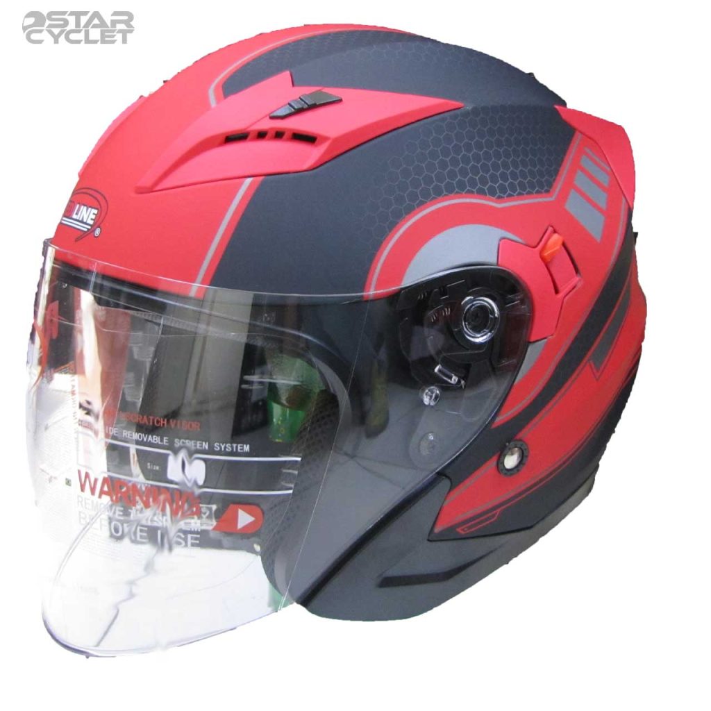 کلاه کاسکت بدون فک ردلاین مدل 916 RED