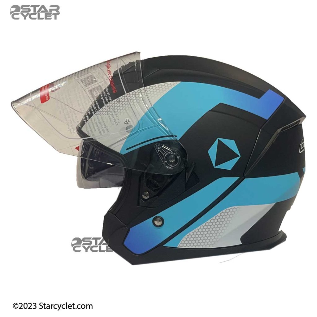 کلاه کاسکت DA1 مدل 406 BLU-WHT