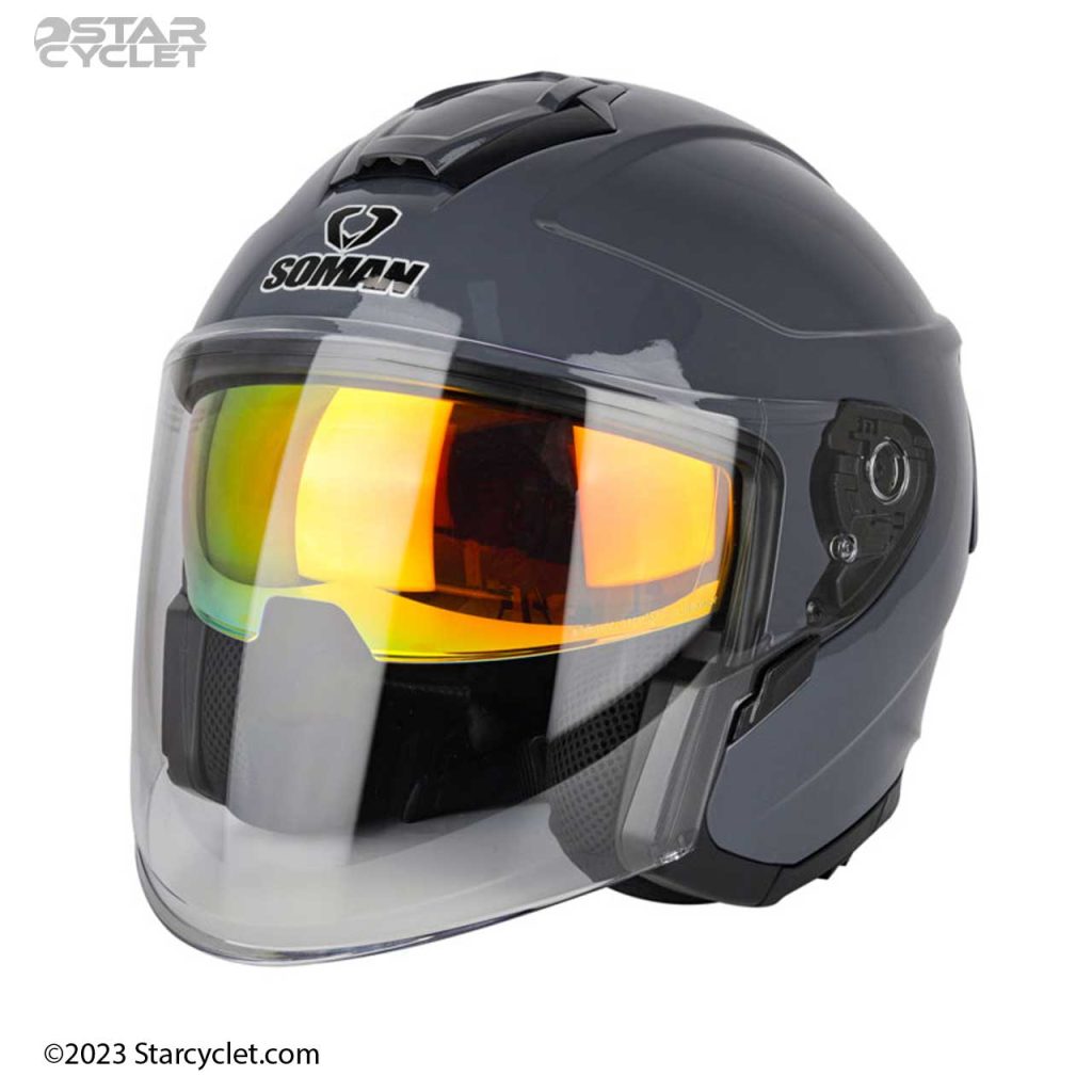 کلاه کاسکت سومان 523 مدل UNICOLOUR-NARDO-GREY