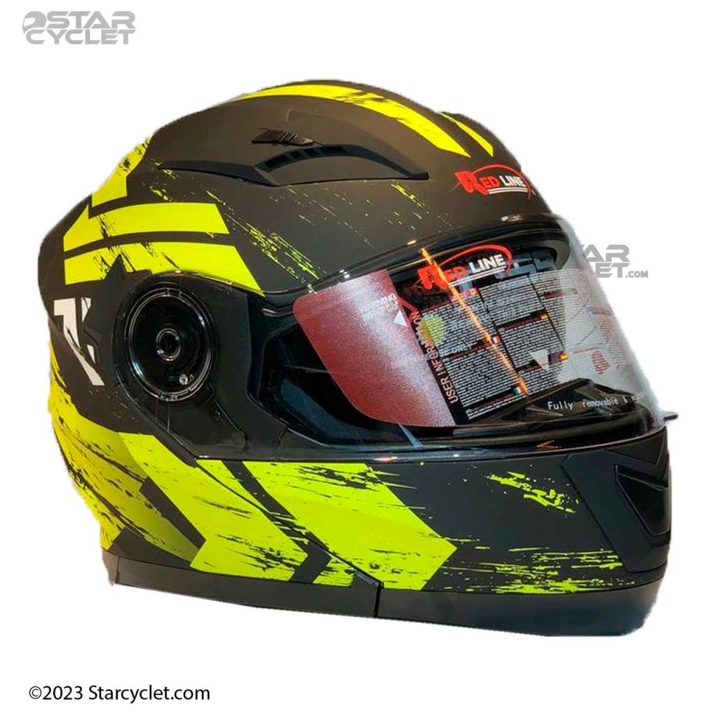 کلاه کاسکت فک متحرک ردلاین مدل 935 BLK-YELLOW