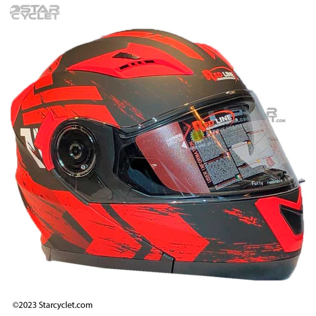 کلاه کاسکت فک متحرک ردلاین مدل 935 BLK-RED