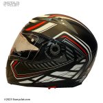 کلاه کاسکت فک متحرک DA1 مدل BLK RED-WHT