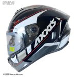 کلاه کاسکت فک ثابت AXXIS مدل SONAR-WHT-BLK