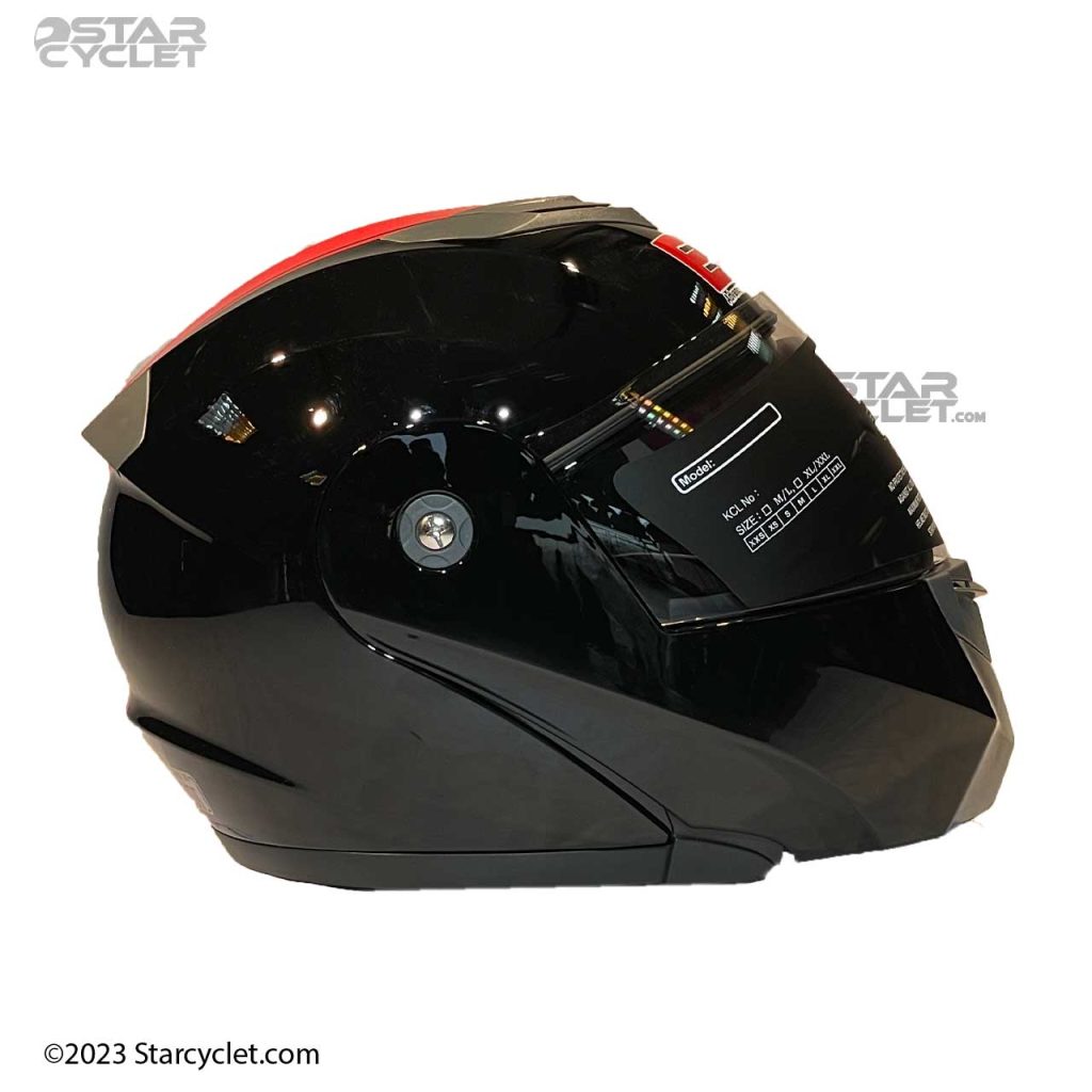 کلاه کاسکت فک متحرک EK مدل BLK RED