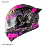 کلاه کاسکت فک متحرک سومان 955 مدل GRAFITTI-PINK