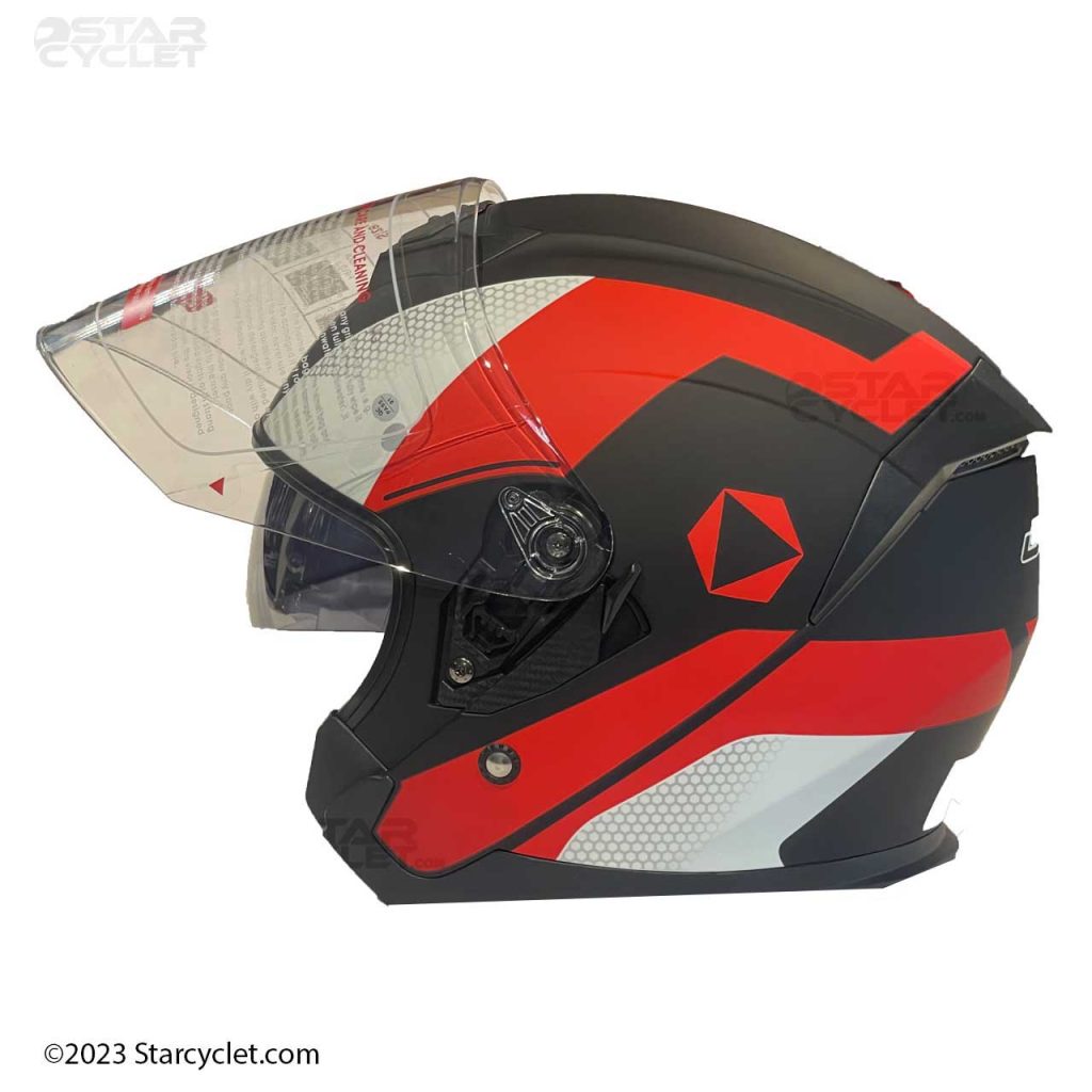 کلاه کاسکت DA1 مدل 406 RED-WHT