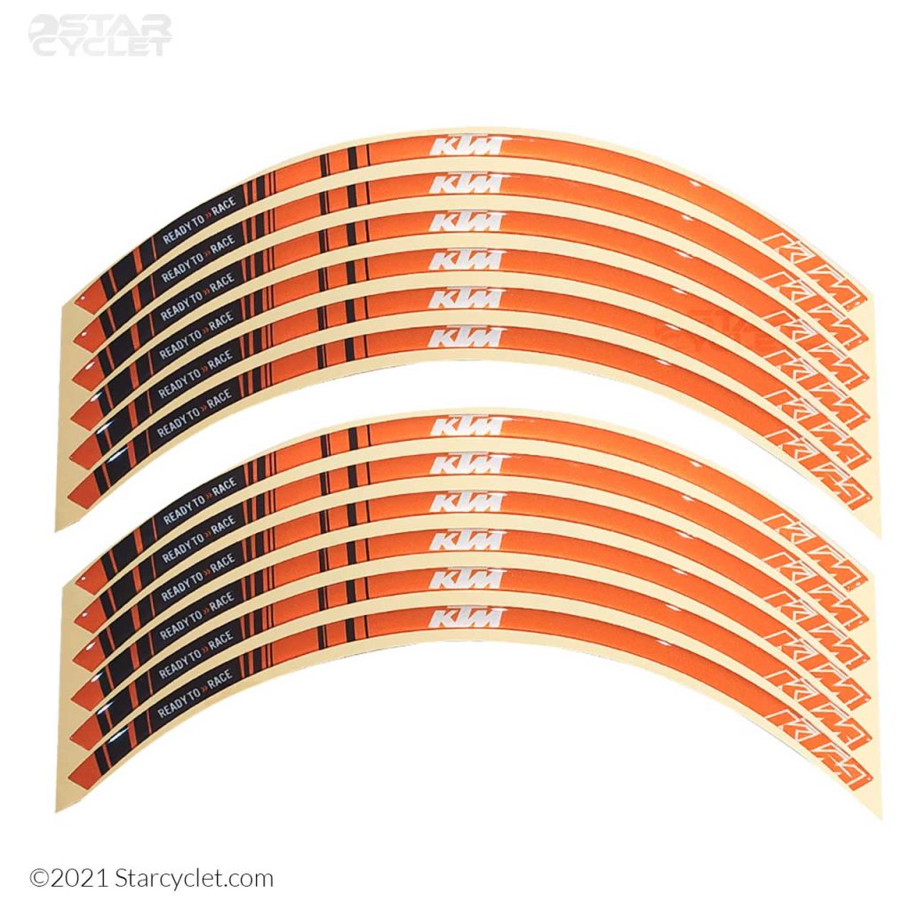 نوار دور رینگ ژله ای KTM مدل ORANGE