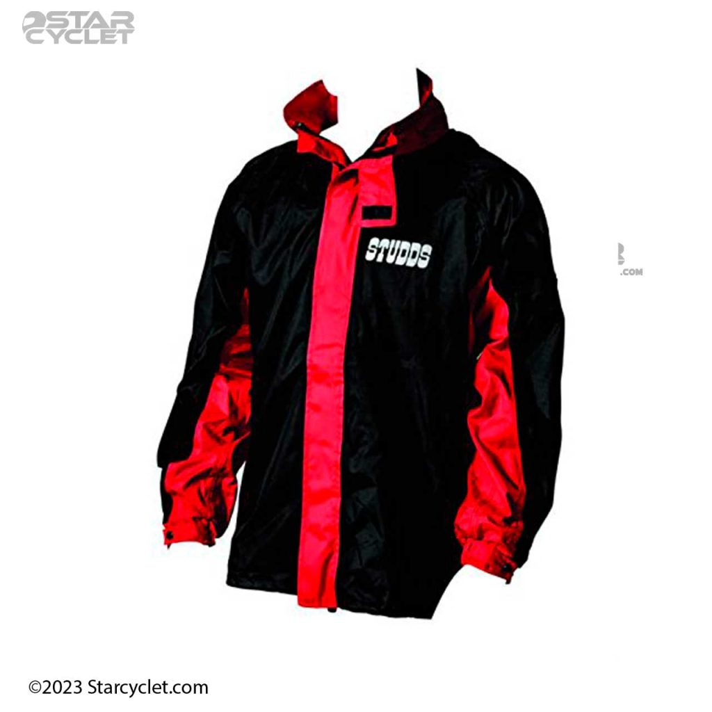 ست لباس بارونی موتور سواری STUDDS مدل BLK-RED