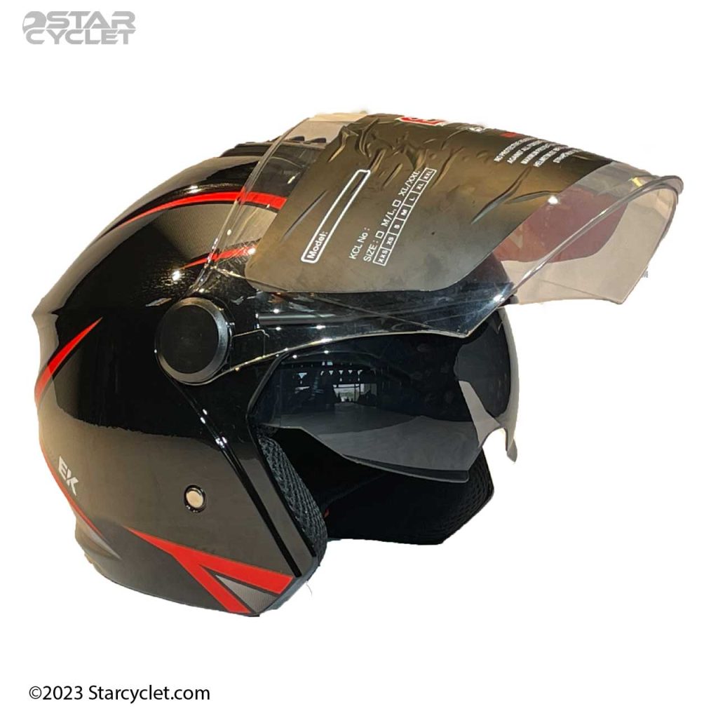 کلاه کاسکت EK مدل 202 BLK-RD
