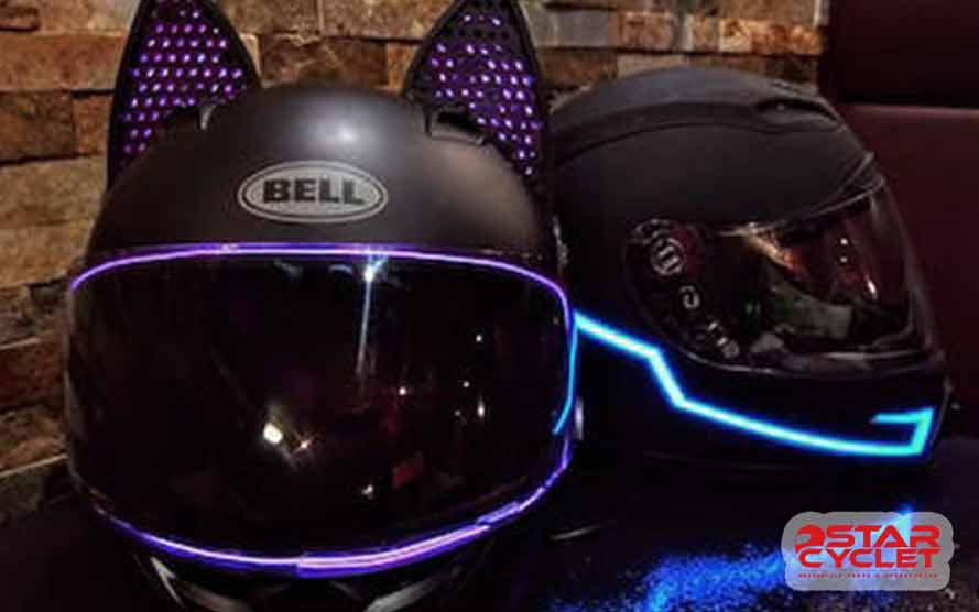 Bell Qualifier Purple LED “MotoKitty” Motorcycle Helmet