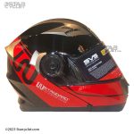 کلاه کاسکت فک متحرک دبلیو استاندارد مدل RED-BLK
