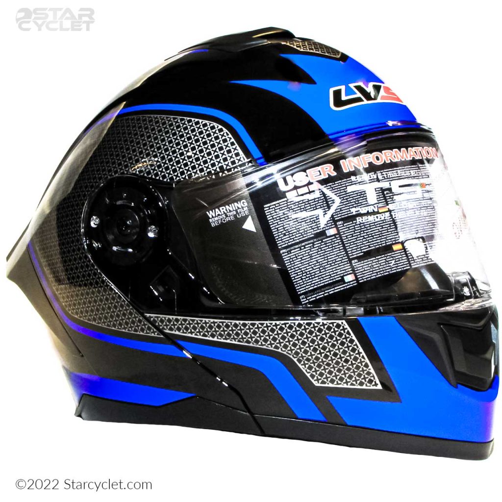 کلاه کاسکت فک متحرک LVS مدل Blu