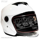 کلاه کاسکت استار سفید مدل STR-WHT