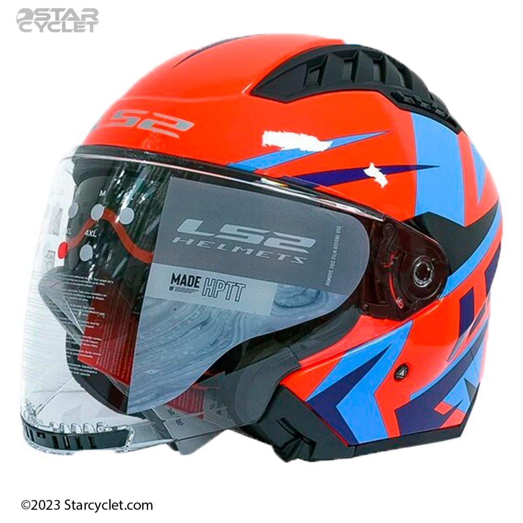 کلاه کاسکت بدون فک LS2 مدل COPTER-ORANGE