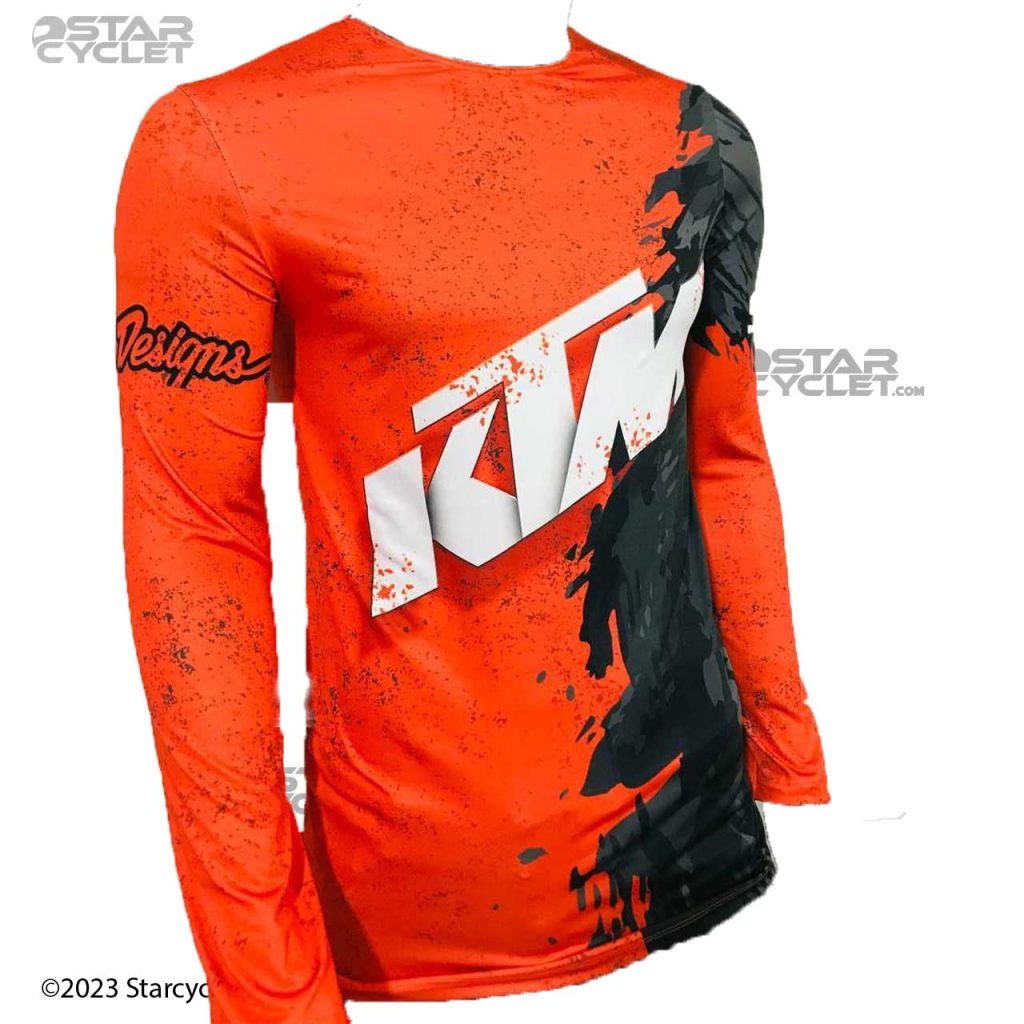 لباس موتور سواری KTM مدل orange-blk