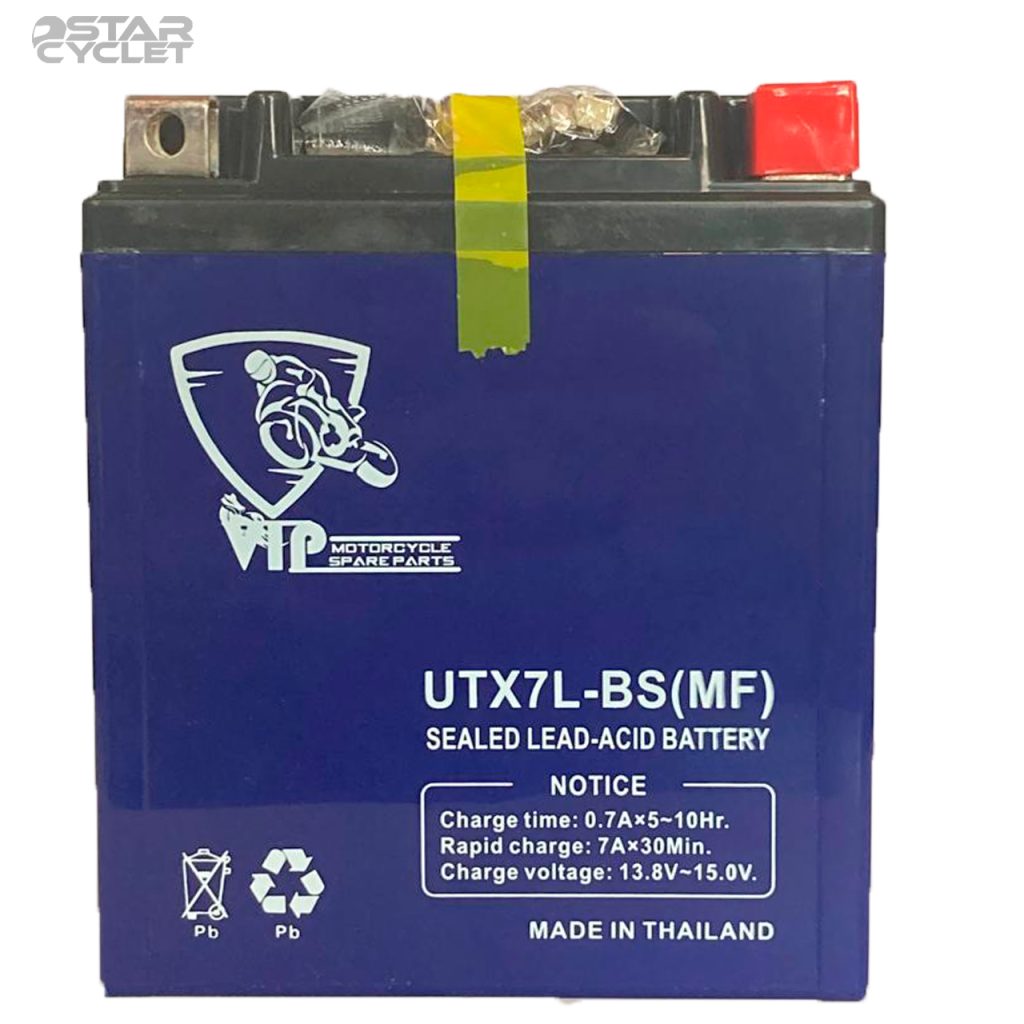 باتری وی ای پی مدل 12v 7a بلند مناسب موتورهای CF و ماهیندرا