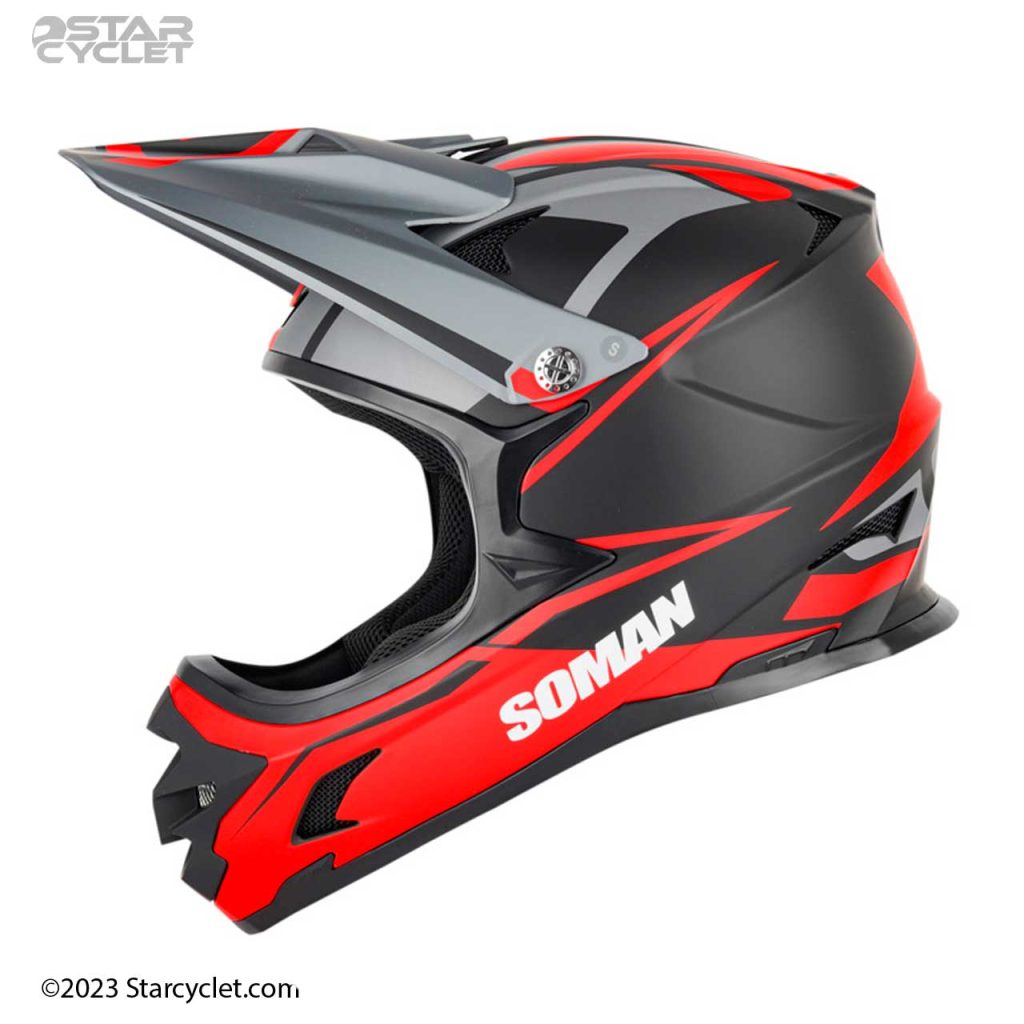 کلاه کاسکت کراسی سومان مدل BLACK_RED