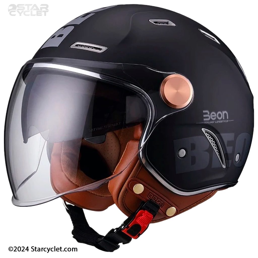 کلاه کاسکت BEON مدل B122-BLACK TEXT