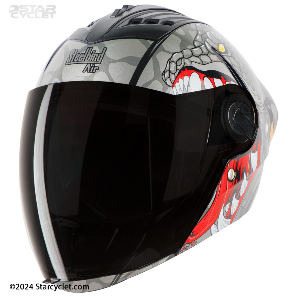 کلاه کاسکت STEELBIRD مدل SBA-DRAGON GREY