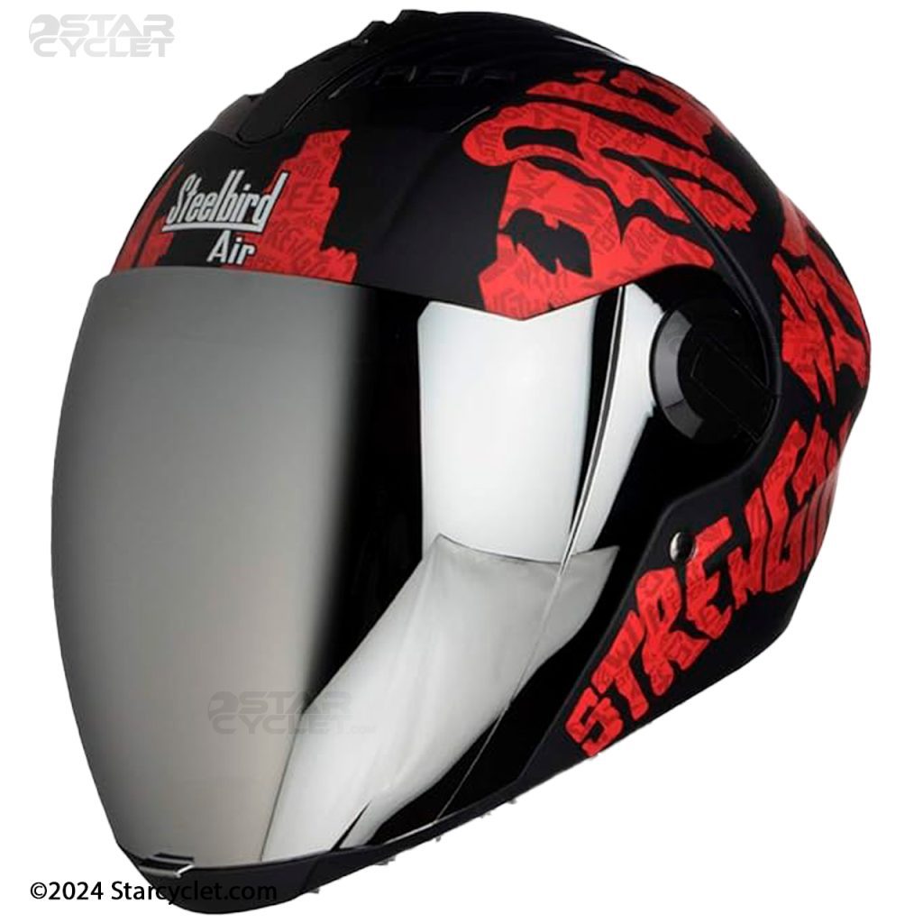 کلاه کاسکت STEELBIRD مدل SBA-STRENGHT RED