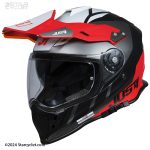خرید کلاه کاسکت ادونچری JUST ONE مدل J34 WHITE-FLUO-RED-BLACK