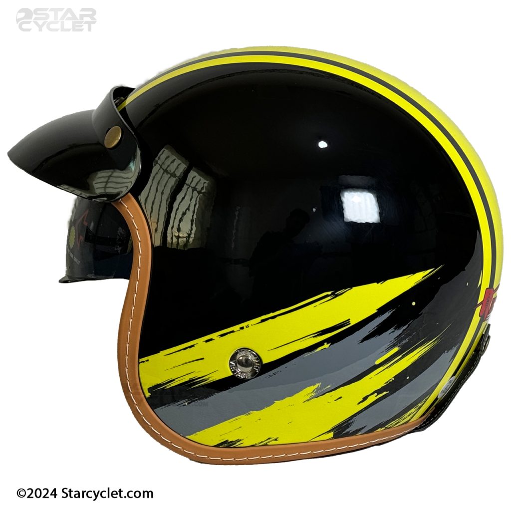 کلاه کاسکت وسپایی RED LINE مدل 936 BLACK-YELLOW