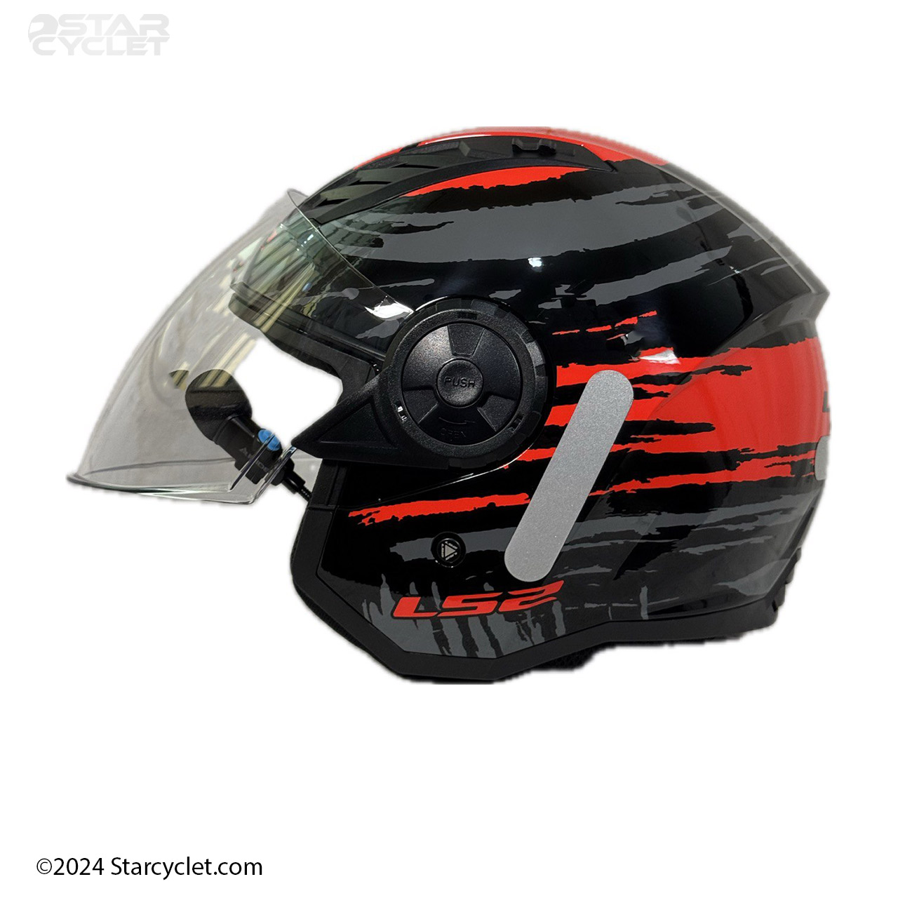 خرید کلاه کاسکت LS2 مدل 616-BLK-RD بلوتوث دار