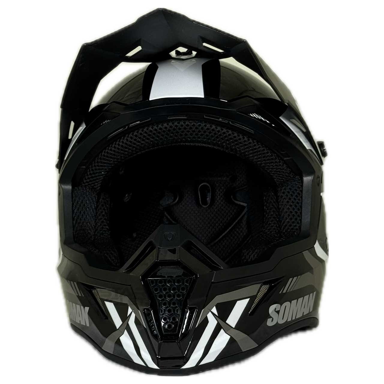 عکس کلاه کاسکت کراسی SOMAN مدل M11-BKWT