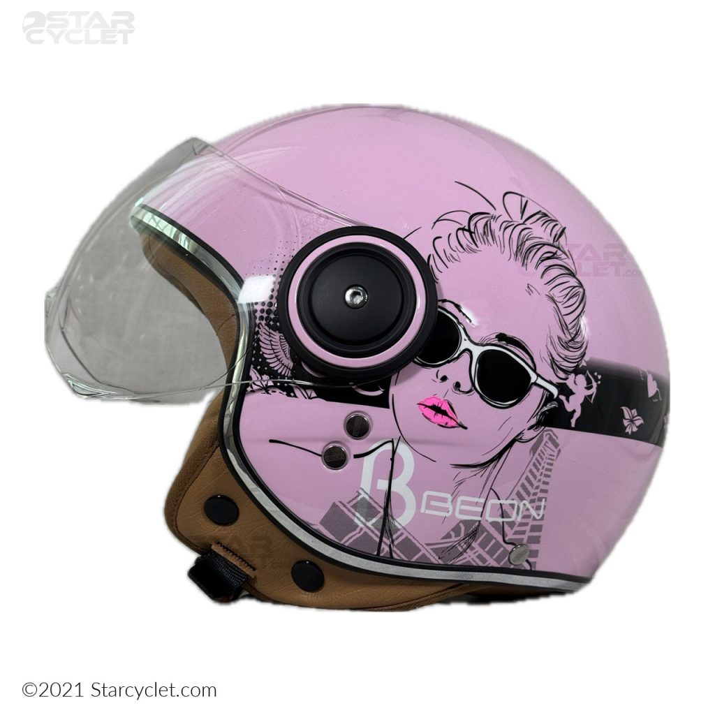 خرید کلاه کاسکت بدون فک BEON مدل B110 Avenue-PINK