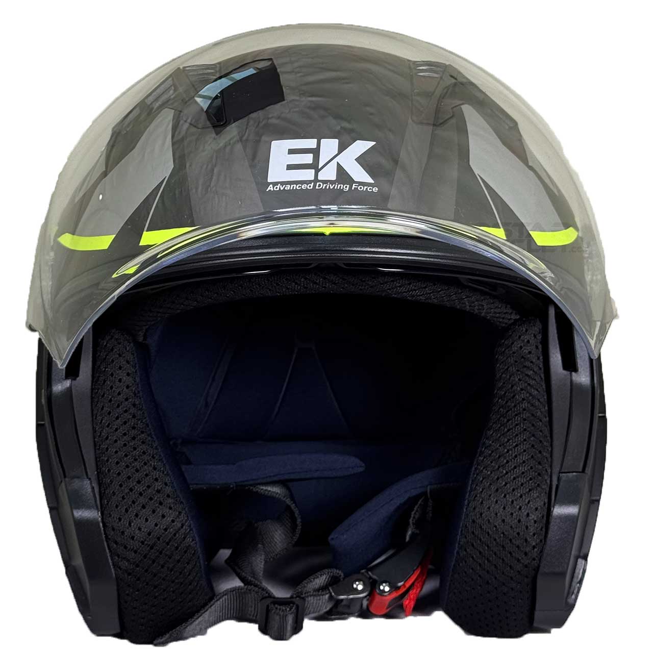 عکس کلاه کاسکت بدون فک EK مدل JK528 BLGR