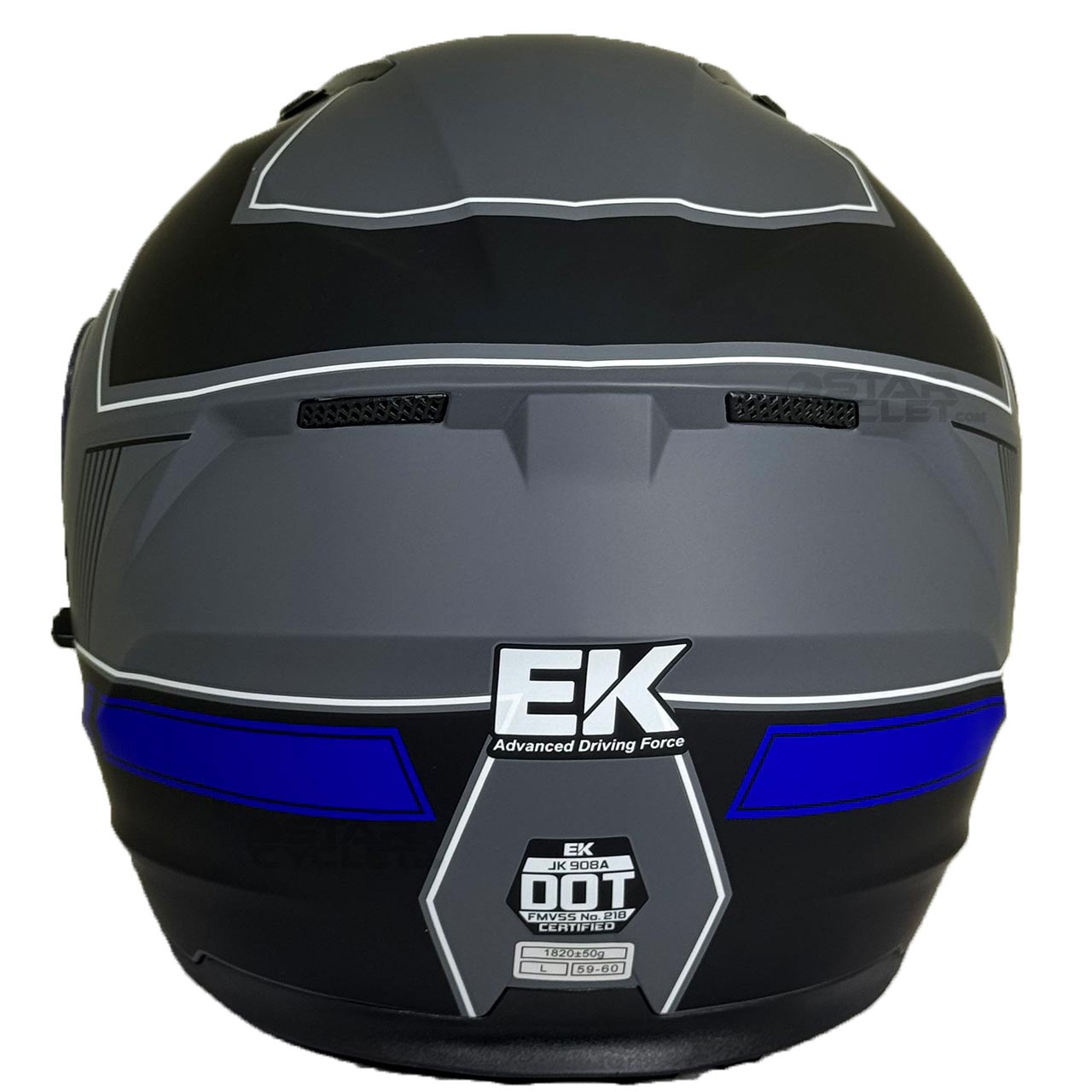 خرید کلاه کاسکت فک متحرک EK مدل JK908 GRY-BL