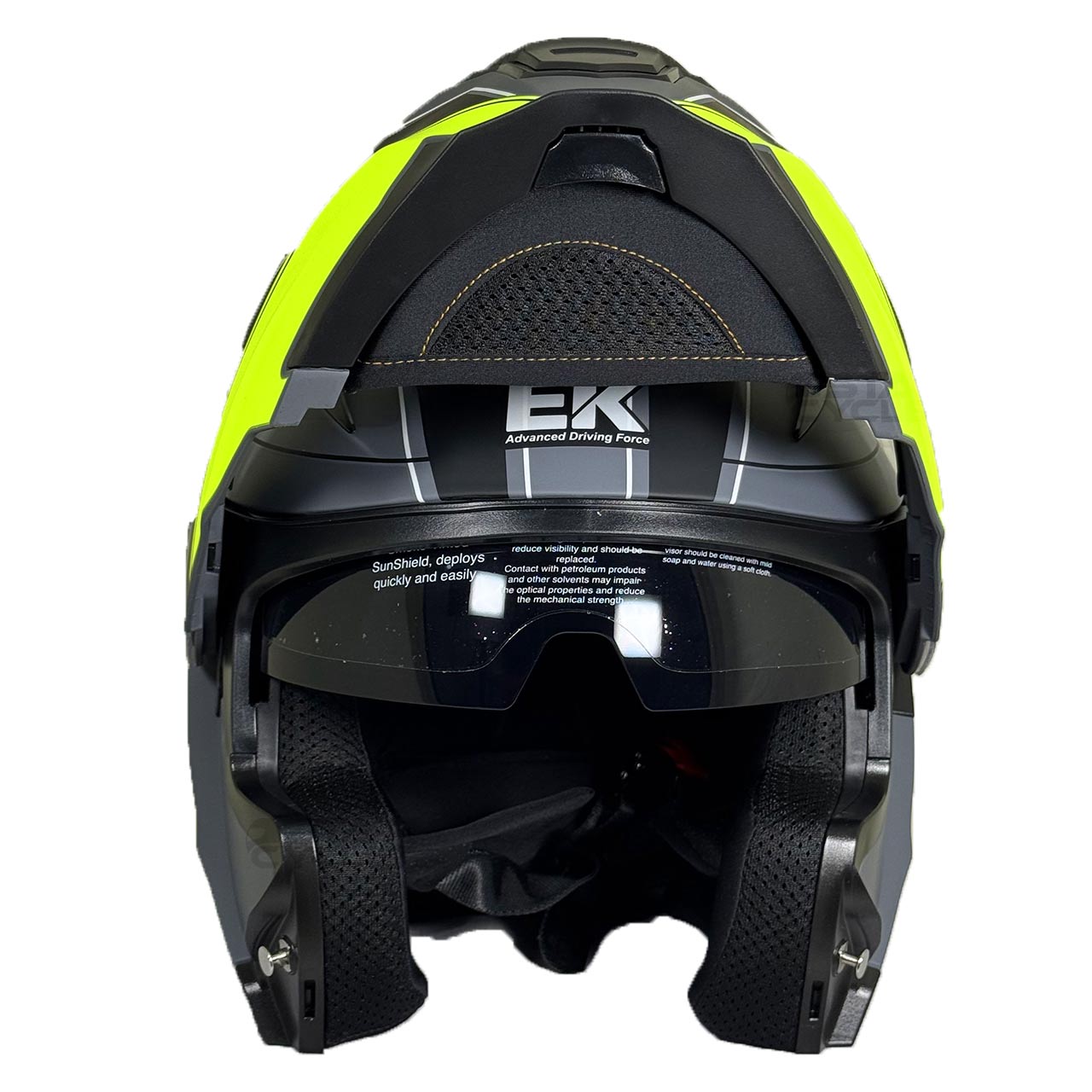 استاندارد کلاه کاسکت فک متحرک EK مدل JK908-GRY-YL