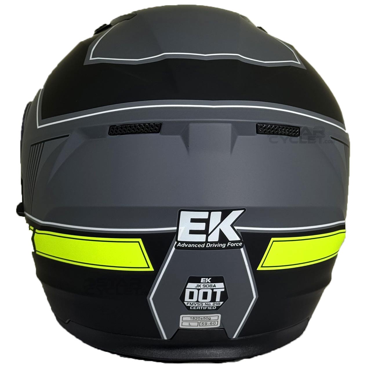 عکس کلاه کاسکت فک متحرک EK مدل JK908-GRY-YL
