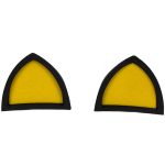 گوش کلاه کاسکت مشکی زرد مدل EAR