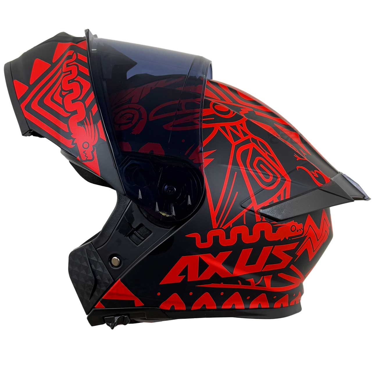 وزن کلاه کاسکت فک متحرک VENOM مدل AXUS RED