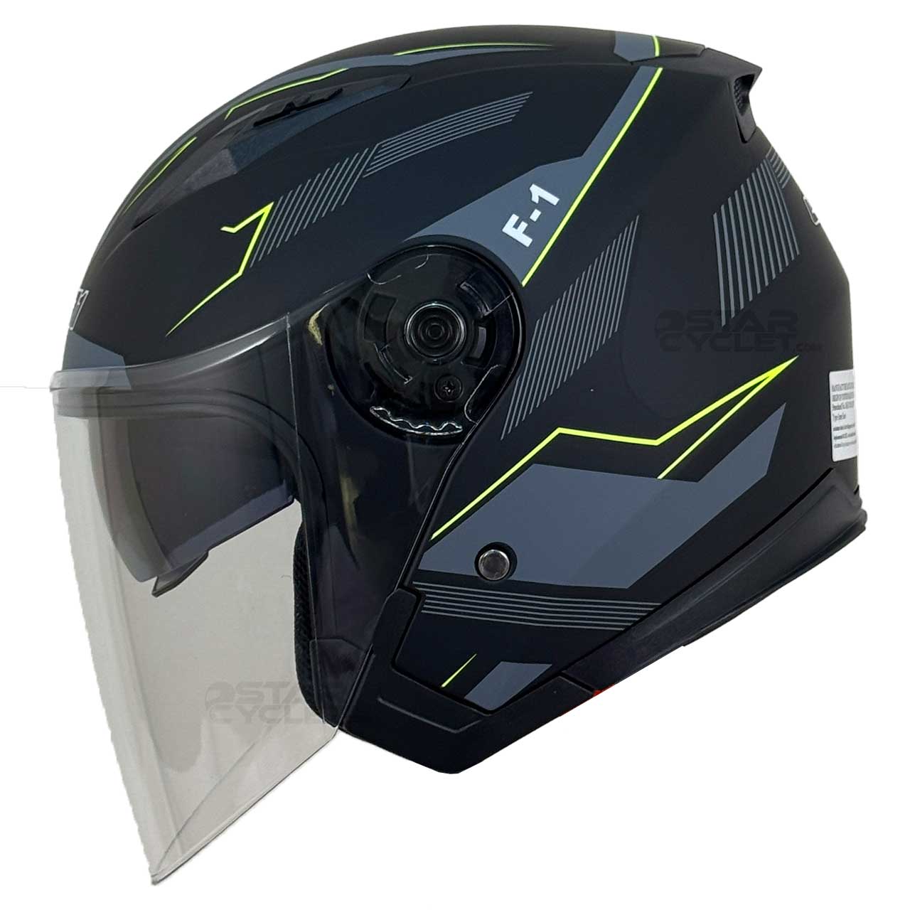 وزن کلاه کاسکت بدون فک DA1 مدل 402 GRPHIC YELO