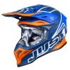 خرید کلاه کاسکت کراسی JUST ONE مدل J39 WHITE-FLOU-ORANGE-BLUE