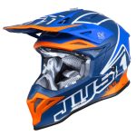 خرید کلاه کاسکت کراسی JUST ONE مدل J39 WHITE-FLOU-ORANGE-BLUE