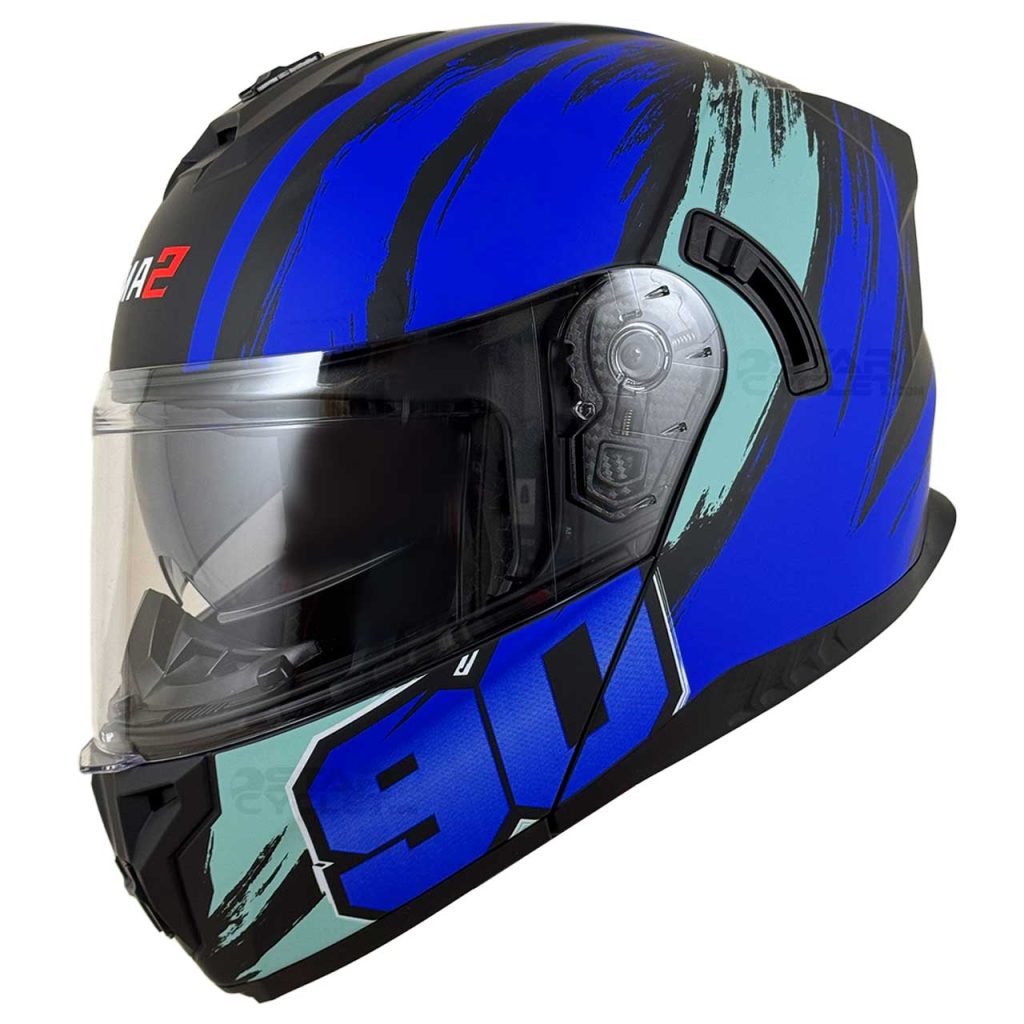 خرید کلاه کاسکت فک متحرک MA2 مدل 966 BLUE