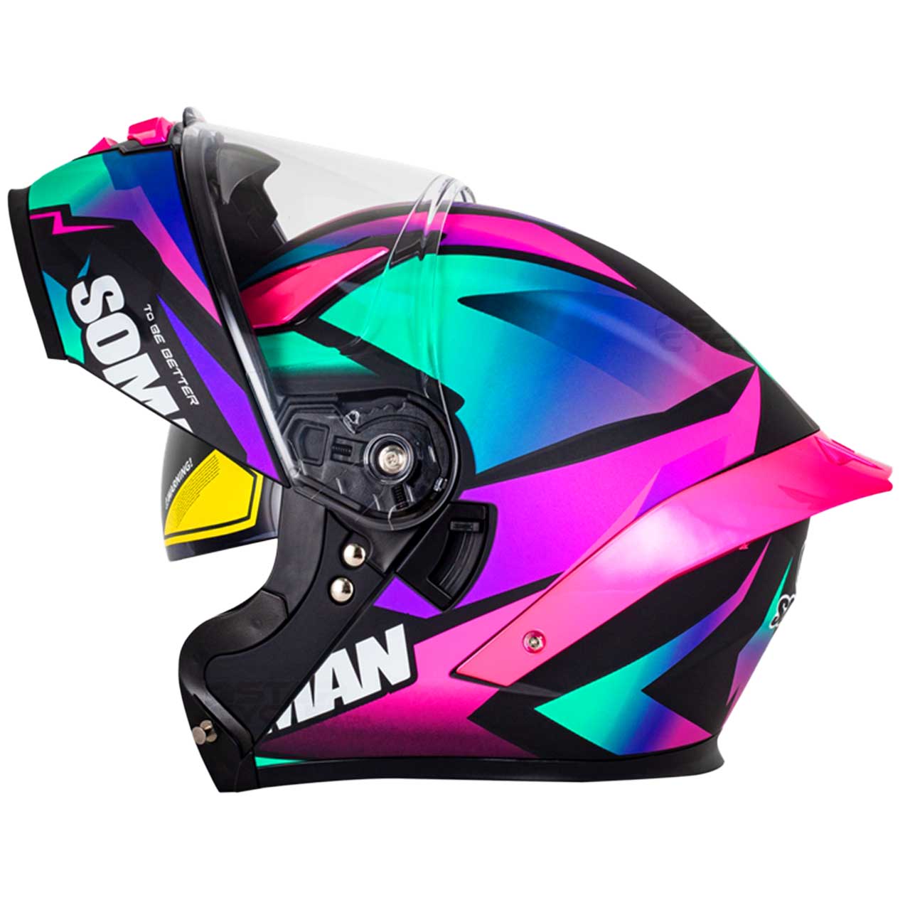 کیفیت کلاه کاسکت فک متحرک سومان مدل F2 MAT PURPLE