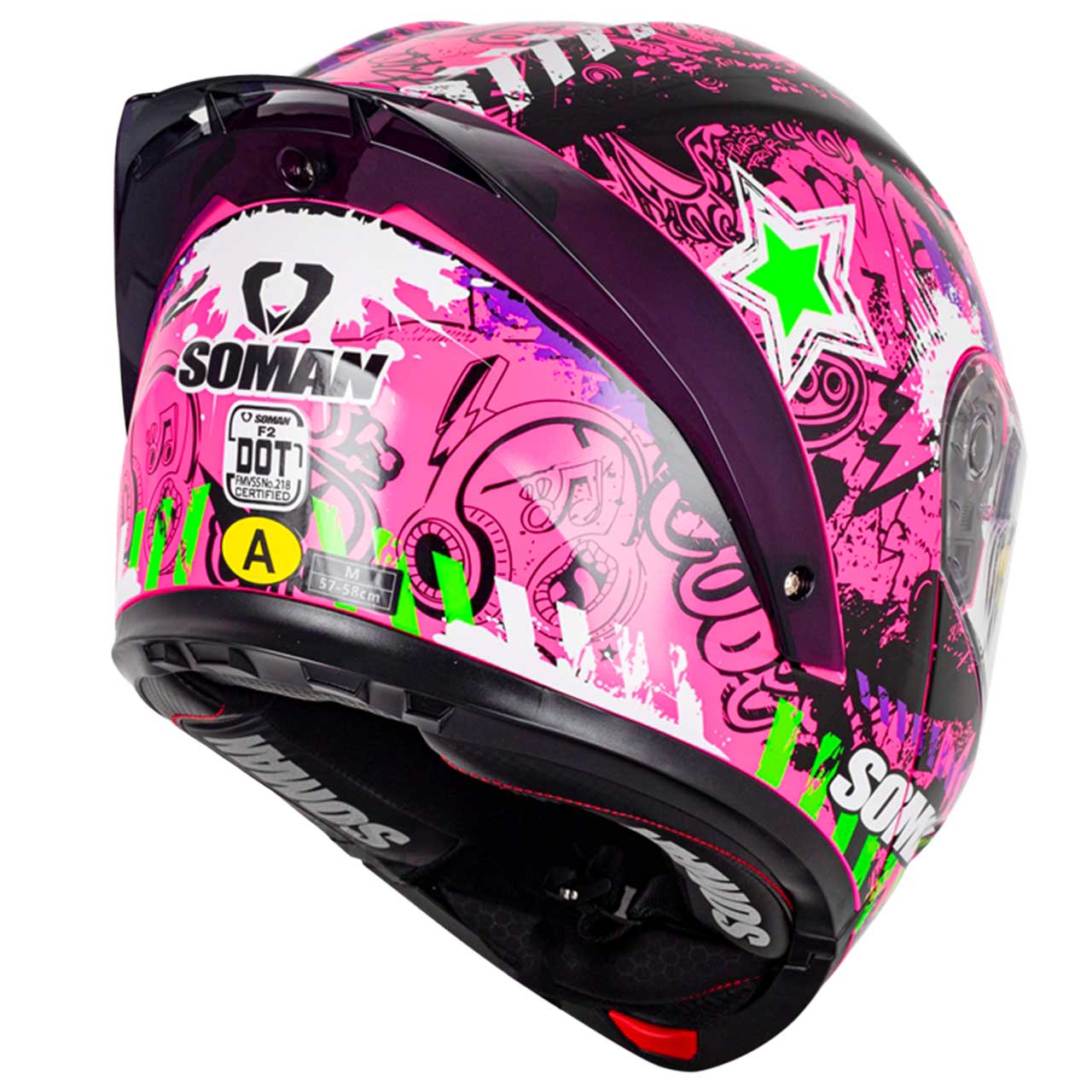 قیمت کلاه کاسکت فک متحرک سومان مدل F2 PINK SPARK