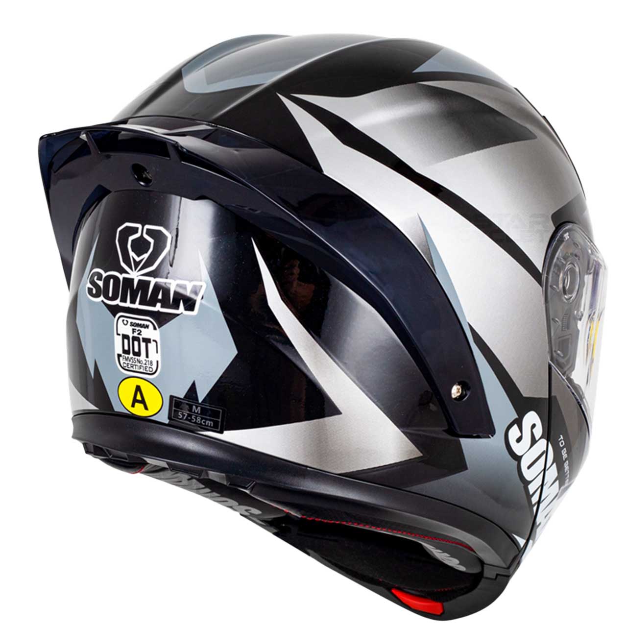 قیمت کلاه کاسکت فک متحرک سومان مدل F2 SILVER GREY