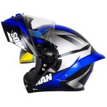 کیفیت کلاه کاسکت فک ثابت سومان مدل F2 WHITE BLUE
