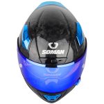 قیمت کلاه کاسکت فک ثابت سومان مدل X8 LEOPARD BLUE