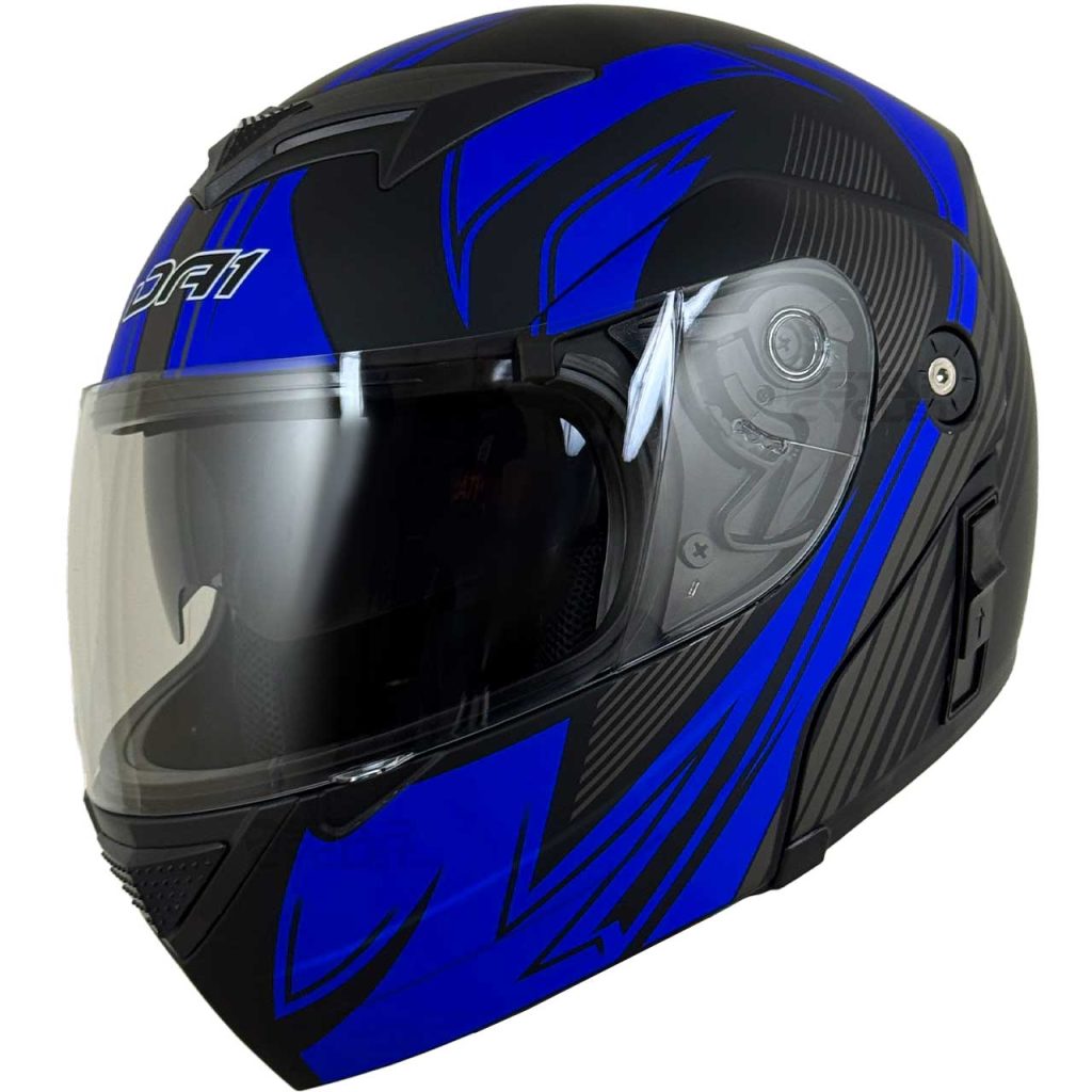 خرید کلاه کاسکت فک متحرک DA1 مدل 102 MT BLUE