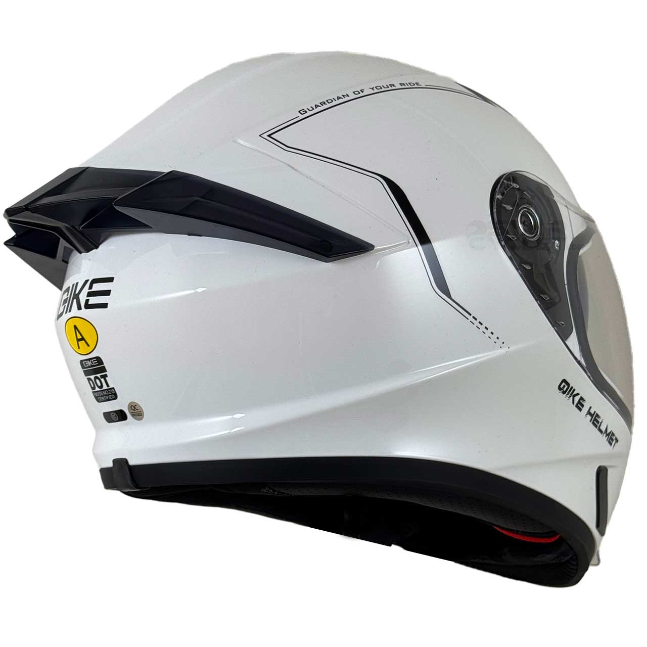 وزن کلاه کاسکت فک ثابت QIKE مدل ZIRO WHITE
